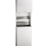 Bobrick B-3974 ClassicSeries® Recessed Convertible Automatic, Universal Roll Towel Dispenser Equipped with Intuitive LED Light/Waste Receptacle